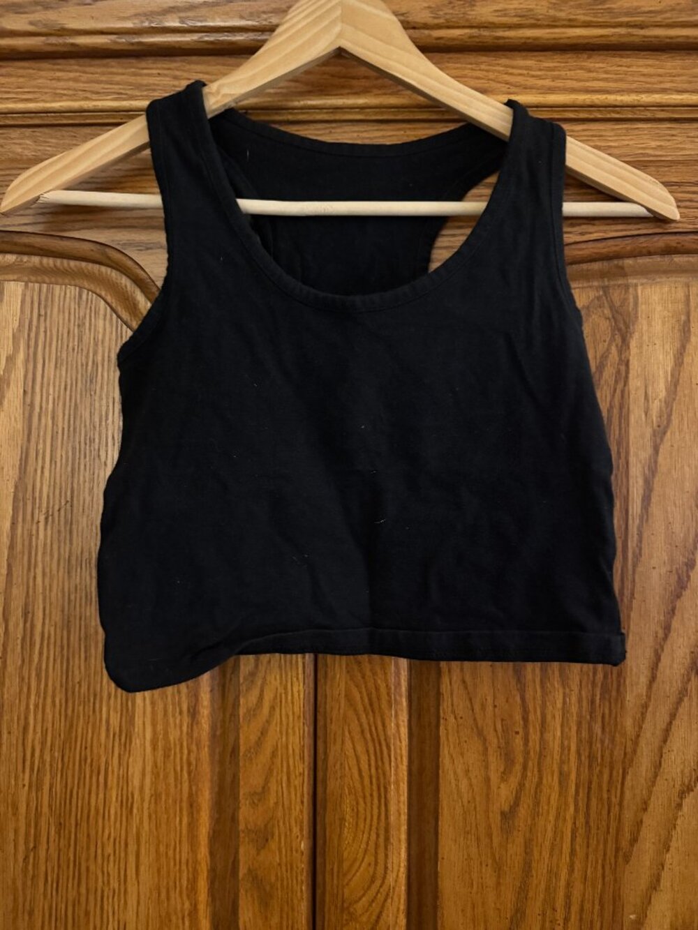 Classic Black Crop Tank Top